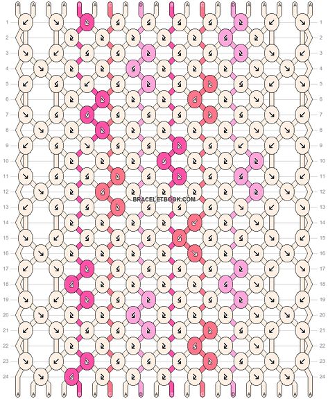 Love Heart Bracelet Pattern, Half Heart Pattern Bracelet, #4847 Pattern, Normal Pattern Bracelet, 143087 Bracelet Pattern, Cool Friendship Bracelets, Diy Friendship Bracelets Patterns, Cute Spring, Lace Border