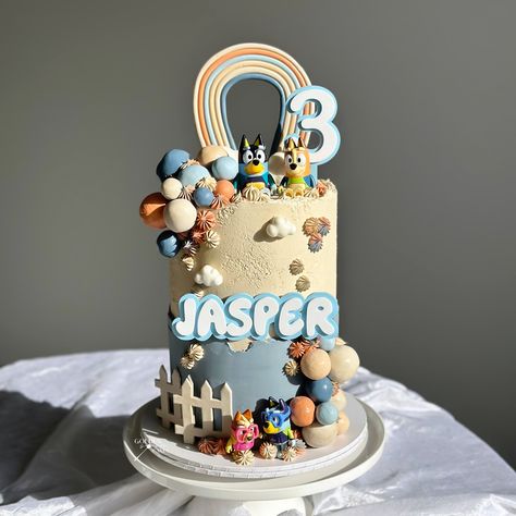 • JASPER, BLUEY & THE FAM • 3rd Birthday Cakes, The Fam, Buttercream Cake, Cake Inspiration, 3rd Birthday, Themed Cakes, Cake Desserts, Butter Cream, Birthday Cake