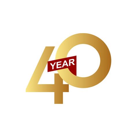 40 Years Anniversary, 40 Anniversary, Anniversary Logos, Anniversary Years, 40 Year Anniversary, Old Design, Anniversary Logo, Vector Template, Art Png