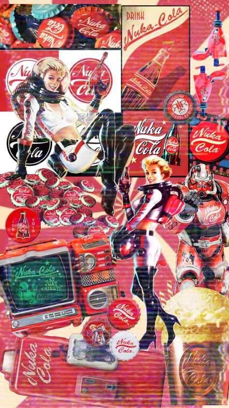 Nuka-Cola #fallout #nukacola #nukaworld #nukagirl Nuka Cola Poster, Fallout 4 Wallpapers, Fallout Four, Fallout Wallpaper, Fallout Nuka Cola, Fallout Posters, Nuka World, Batman Comic Wallpaper, Nuka Cola