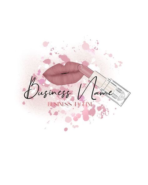 Liptint Logo Design Ideas, Logo Lips, Makeup Artist Logo Design, Logo Cosmetic, Lips Logo, Beauty Logo Makeup, Logo Makeup Artist, Card Makeup, Cosmetics Logo