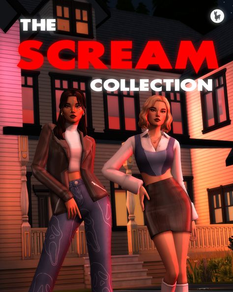 The SCREAM Collection - greenllamas | greenllamas on Patreon Sims 4 Cc Maxis Match 70s, Mm Cc Sims 4 Clothes, Sims 4 Cc Mods Gameplay, Sims 4 Halloween Cc, Scream Collection, Sims 4 Halloween, The Sims 4 Pack, Mods Sims 4, Lotes The Sims 4