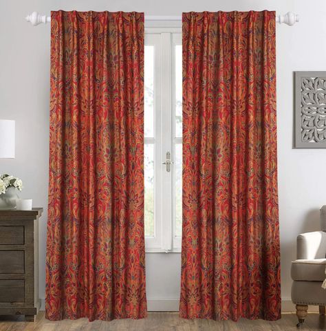 Canora Grey Weinstein Italian Tapestry Bohemian Semi-Sheer Curtain Panels | Wayfair Paisley Curtains, Sweety Pie, Curtains Bohemian, Paisley Bedding, Window Curtains Bedroom, Teen Bedroom Furniture, Sheer Curtain Panels, Bedroom Windows, Cotton Curtains