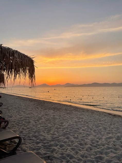 Tigaki, Greece   #travel #greece #greeceislands #holiday #sunset #sunsetphotography #beach #beachvacation #sunsetview Greece Beige Aesthetic, Thessaloniki Beach, Greek Sunset, Macbook Hacks, Holiday Sunset, Greece Sunset, Sunny Holiday, Thirty Flirty And Thriving, Greece Beach