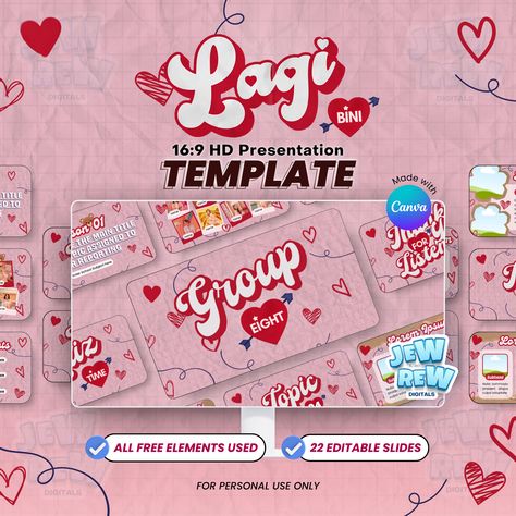 Microsoft Template Aesthetic, Lagi By Bini, Canva Theme Ideas, Aesthetic Ppt Ideas, Powerpoint Presentation Aesthetic, Valentines Pubmat, Powerpoint Design Aesthetic, Presentation Cover Design, Aesthetic Powerpoint Templates