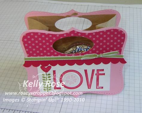 Small Paper Bags, Note Ideas, Valentine Treat, Notes Craft, Treat Gift, Treat Holder, 3d Paper Crafts, Valentine Treats, Valentine Cards