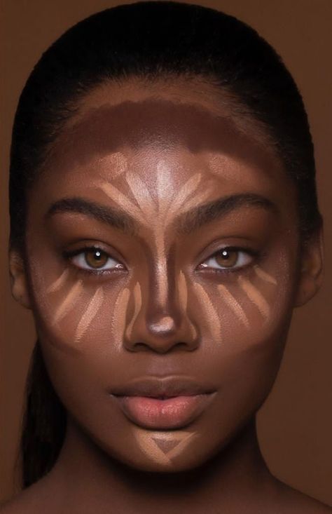 Contour Techniques, Face Contouring Makeup Tutorial, Face Contouring Makeup, Contouring Makeup, Face Beat Makeup, Smokey Eye Tutorial, Makeup For Black Skin, Face Beat, Cute Makeup Looks