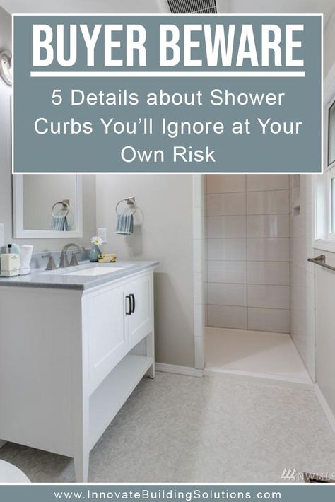 Buyer Beware: 5 Details about Shower Curbs You’ll Ignore at Your Own Risk Dam Ideas, Fiberglass Shower Pan, Glass Block Shower Wall, Custom Shower Pan, Small Baths, Granite Shower, Shower Pans And Bases, Glass Block Shower, Shower Curb