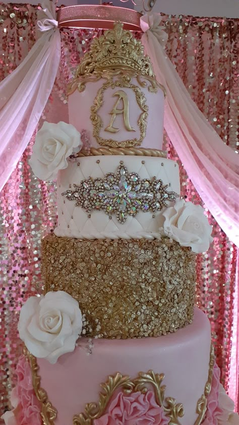 Princess Quinceañera Cake 15 Quinceanera Cakes, Quinceanera Cake With Butterflies, Princess Aurora Sweet 16, 15 Cakes Quinceanera Pink, Sleeping Beauty Themed Quinceanera, Sleeping Beauty Quinceanera Theme Dress, Pink And Gold Quinceanera Cake, Princess Aurora Quinceanera Theme, Princess Royalty Quinceanera Theme