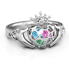 Caged Hearts Claddagh Ring #jewlr Celtic Claddagh Ring, Mothers Rings, Mother's Ring, Irish Claddagh, Celtic Wedding Rings, Claddagh Ring, Irish Jewelry, Celtic Rings, Claddagh Rings