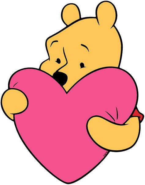 Winnie The Pooh Heart Drawing, Valentines Day Cartoon Characters, Winnie The Pooh Love Drawings, Heart Cartoon Character, Cartoon Valentine Images, Valentine’s Day Characters, Valentines Day Characters, Valentine’s Day Clipart, Valentines Characters