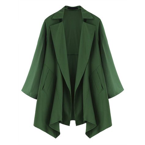 Casual Long Sleeve Lapel Solid Color Jacket For Women (9.035 HUF) ❤ liked on Polyvore featuring outerwear, jackets, coats, green, long sleeve jacket, lapel jacket, green jacket and evening jackets Iranian Fashion, Persian Fashion, Pattern Jacket, Iranian Women Fashion, Women Blouses Fashion, Coat Women Fashion, Lapel Jacket, Woman Suit Fashion, Evening Jackets