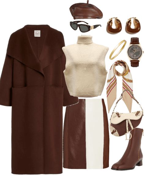 Chocolate Outfit Ideas, Chocolate Outfit, Womens Spring Fashion Outfits, Classy Teen, Winter Work Wear, Sixth Form, Fashion Forms, Stunning Outfits, Winter Outfits For Work