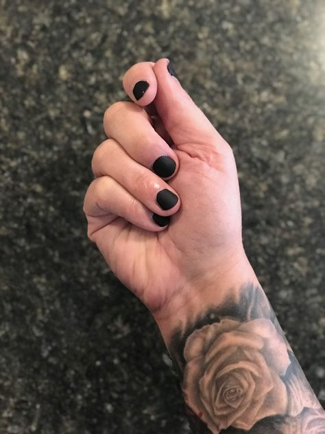 Black Nails Men, Levi Core, Black Nail Varnish, Male Polish, Matte Black Nail Polish, Men Nail Polish, Black Gel Nails, About Ideas, Essie Nail Colors