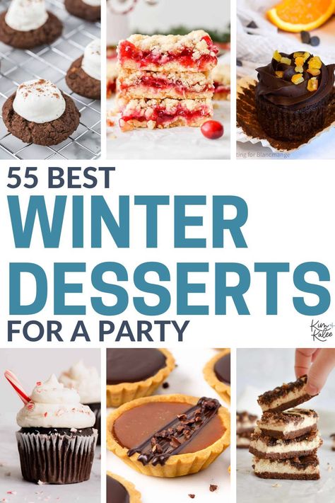 These winter party desserts are sure to warm you up and give your guests all the cozy vibes! #winter #hotchocolate #peppermint Winter Dessert Bar, Winter Themed Desserts, Cranberry Cheesecake Recipes, Chocolate Layer Dessert, Reasons To Read, Easy Christmas Dinner, Winter Dinner Party, Bbq Desserts, Winter Dessert