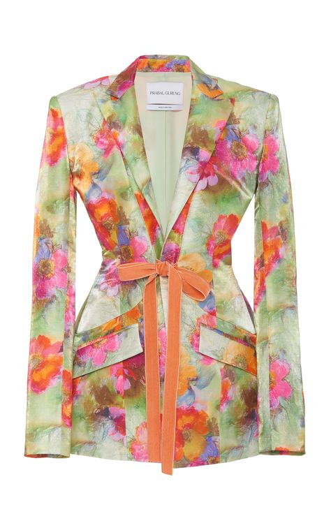 Prabal Gurung, Printed Blazer, Moda Vintage, Looks Chic, Luxury Clothing, Printed Linen, Kpop Fashion, Moda Operandi, Classy Outfits