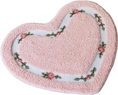 Pink Bathroom Rugs, Bathroom Floor Mats, Bathroom Ambiance, Toilet Rug, Flower Rug, Bathroom Floor Mat, Shabby Chic Bathroom, Bathroom Carpet, Pink Bathroom