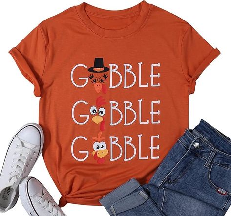 Thanksgiving Tee Shirts, Thanksgiving Tshirts, Thanksgiving Shirts For Women, Cute Sayings, Thanksgiving Clothes, Funny Thanksgiving Shirts, Thanksgiving Tee, Letter Print Tee, Funny Letters