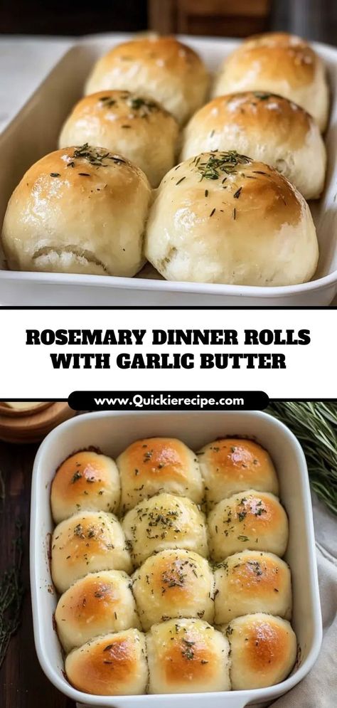 Soft, fluffy, and full of herbaceous flavor, these Rosemary Dinner Rolls with Garlic Butter are the perfect side dish for any meal. Warm and buttery, they’ll steal the show at your dinner table. Ingredients: 2 cups flour 1 tbsp fresh rosemary, chopped 1/4 cup butter, melted 1 tsp garlic powder A warm, savory roll that’s perfect for family dinners Rosemary Garlic Bread Recipe, Rosemary Dinner Rolls, Rosemary Dinner, Butter Roll Recipe, Rosemary Garlic Bread, Buttery Rolls, Garlic Rolls, Fluffy Dinner Rolls, Rosemary Bread