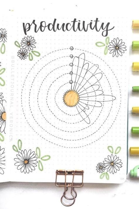 This contains an image of: {{ pinTitle }} Daisy Bullet Journal, Crazy Laura, Bullet Journal Work, Bullet Journal Spreads, Bullet Journal Ideas Templates, Creating A Bullet Journal, Bullet Journal Mood Tracker Ideas, Bullet Journal Paper, Bullet Journal Tracker