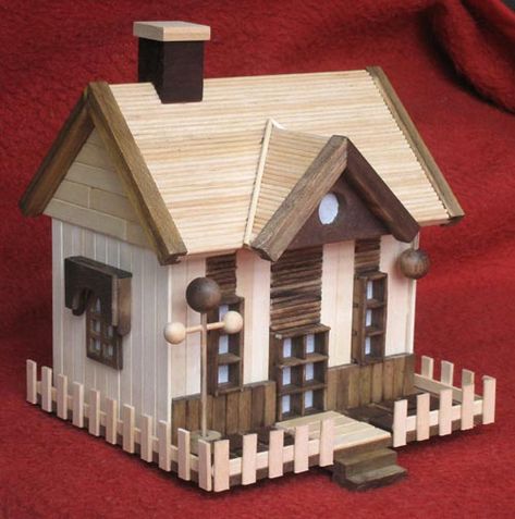 Popsicle House, Sticks Crafts, Popsicle Stick Art, Popsicle Stick Crafts House, Ice Cream Stick Craft, Popsicle Stick Houses, Diy Popsicle, House Lamp, Popsicle Crafts