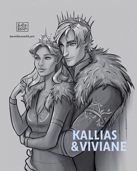 Acotar Viviane And Kallias, A Court Of Honey And Ash Fanart, Kallias And Viviane Fanart, Acotar Kallias And Viviane, Acotar Viviane, Viviane Acotar, Kallias Acotar, Kallias And Viviane, Charlie Bowater