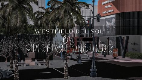 Westfield Del Sol | SimspirationBuilds on Patreon Sims4 Store Cc, Westfield Mall, Sims Stories, Tea Lounge, Rooftop Lounge, Art Centre, Sims 4 Build, Rooftop Pool, Sims 4 Mods