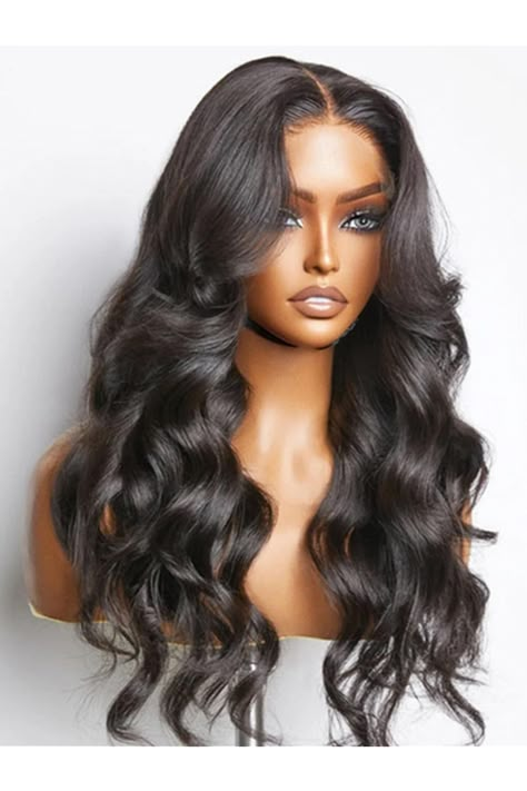 250 Density 26 Inch SKINLIKE Real HD Lace Front Wigs Human Hair Pre Plucked 13x4 Wear and Go Glueless Body Wave Wigs Human Hair For Black Women 0.095mm Ultra-thin Invisible Full Lace Wigs Wigs Videos, Lace Wig Styles, Dark Long Hair, Graduation Hairstyle, Wig Styles For Black Women, Half Up Half Down Styles, Diy Hair Wig, Wigs Black Women, Down Styles