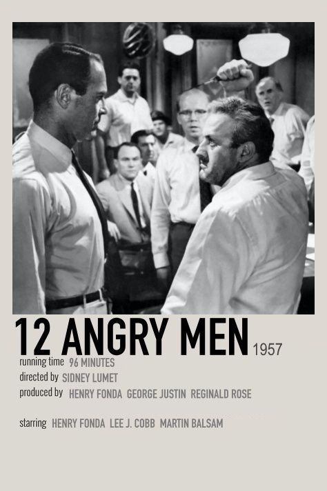 Poster made for Sidney Lumet's 1957 film - '12 Angry Men' 12 Angry Men, Angry Man, Classic Films Posters, Iconic Movie Posters, Movie Card, Film Posters Minimalist, Film Posters Vintage, Film Inspiration, Movie Posters Minimalist