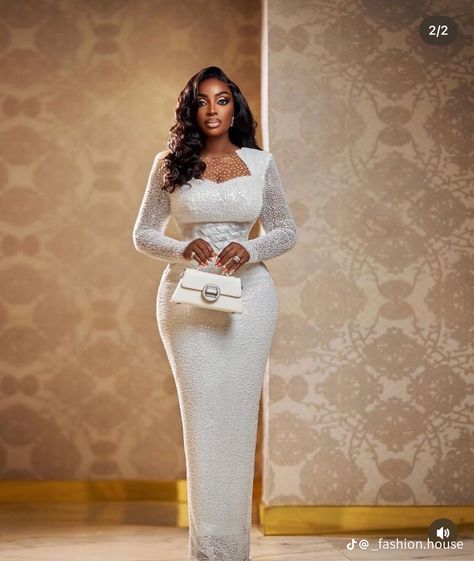 Wedding Guest Outfit For Plus Size Women, Long Dinner Gown Styles, Lace Styles For Women Nigerian Fashion, White Lace Gown Styles Nigerian, Latest Lace Styles For Wedding, Nigerian Clothes, English Wears, Corporate Wears, Bride Reception Dress