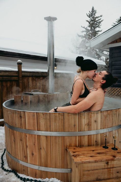 Steamy outdoor wood burning hot tub photos with a couple on their elopement day. Love Is A Choice, Romantic Photos, Hot Tub Outdoor, Fun Wedding Photography, Best Relationship, Cute Couple Pictures, Couples Photoshoot, Love And Marriage, Couple Pictures