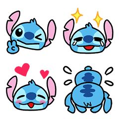 Stitch Emoji, New Emoji, Disney Lines, Line Emoji, Disney Doodles, Unique Expressions, Emoji Set, Emoji Drawings, Cute Disney Drawings