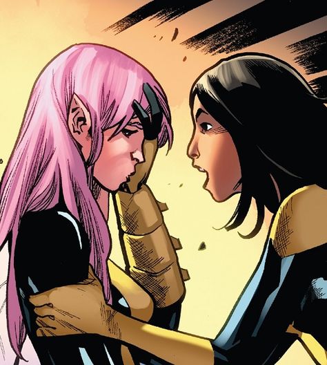 Pixie and Armor  from Uncanny X-Men Vol 5 #1 - art by Mahmud Asrar Megan Gwynn Pixie, Pixie Xmen, Pixie Marvel, Megan Gwynn, Comic Women, Pixie Fairy, Soldier Boy, Pixies Fairies, Uncanny X-men