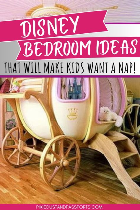 These Disney Bedroom Ideas for kids will make them actually want to take a nap! From princesses to pirates, these Disney Bedroom Ideas will have them sleeping soundly. Disney bedrooms for kids, Disney Bedroom Ideas, Disney rooms, Disney decor, Disney decorating, Disney homeware, Disney bedding Disney Themed Playroom, Disney Bedroom Decor, Disney Princess Bedroom Ideas, Disney Bedroom Ideas, Adult Disney Bedroom, Disney Party Diy, Disney Party Foods, Bedrooms For Kids, Disney Decor Bedroom