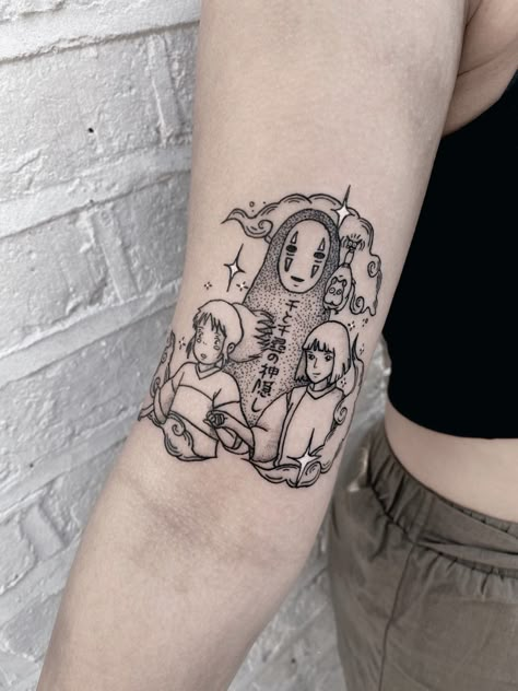 Tattoo Tim Burton, Miyazaki Tattoo, Ghibli Tattoos, Designs For Tattoos, Studio Ghibli Tattoo, Meaning Tattoos, Art Tattoo Ideas, Ghibli Tattoo, Cute Tats