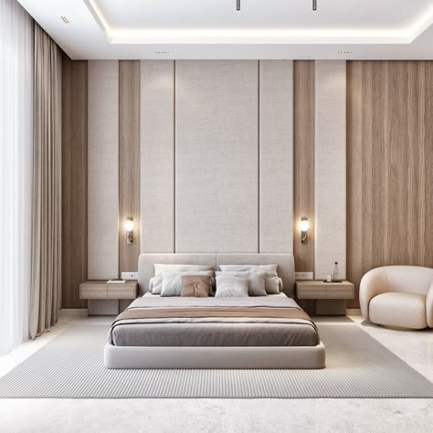 KW | MASTER BEDROOM :: Behance Modern Big Bedroom, Contemporary Bedroom Design Luxury, Bedroom Inspirations Luxury, Luxury Hotel Bedroom, Bedroom Design Styles, Small Bedroom Interior, Modern Luxury Bedroom, Hotel Room Design, Luxury Bedroom Design