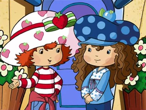 Strawberry Shortcake And Blueberry Muffin, Strawberry Shortcake And Blueberry, Blueberry Muffin Costume, Strawberry Shortcake 2003, Blue Muffin, Blueberry Shortcake, Strawberry Shortcake Costume, Berry Shortcake, Strawberry Shortcake Cartoon