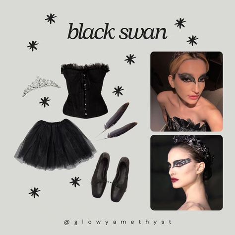 🎃 halloween costume ideas 👻 • do you know what youll be for halloween? • fc: 119k date: october 6th • tags: #glowyamethyst #moodboard #moodboards #autumn #halloween #halloweencostume #costumeideas #coolgirlhalloweencostume Swan Costume Diy, Black Swan Nina, Swan Costume, Black Swan Costume, Character Wardrobe, Autumn Halloween, Costume Diy, Halloween Costume Ideas, Halloween Costumes For Girls