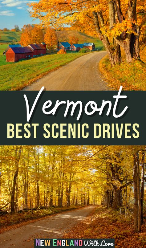 With its small size and quiet roads, Vermont is the ideal place to take a New England road trip. Whether you’ve got a few days, a week, or more, here are 5 of the essential Vermont scenic drives you might embark on. Vermont Itinerary, Summer Vermont, Things To Do In Vermont, Vermont Trip, Vermont Photography, Vermont Travel, Fall Foliage Road Trips, Vermont Vacation, Vacation Winter