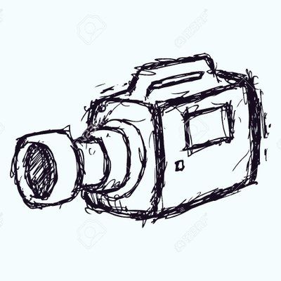 Video Camera Tattoo, Video Camera Drawing, Video Camera Illustration, Camera Drawing Art, Hand Drawing Video, Camera Doodle, Twin Paranormal, Camera Vector, Camera Illustration