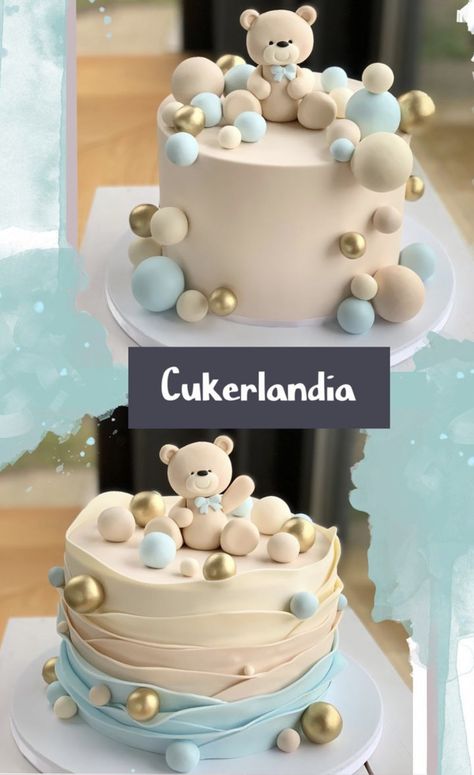 Tort Baby Boy, Tort Baby Shower Boy, Teddy Bear Baby Shower Cake Boys, Simple Teddy Bear Cake, Teddy Bear Shower Cake, Baby Shower Cake Teddy Bear, Bear Shower Cake, Baby Shower Teddy Bear Cake, Teddy Bear Cake Ideas