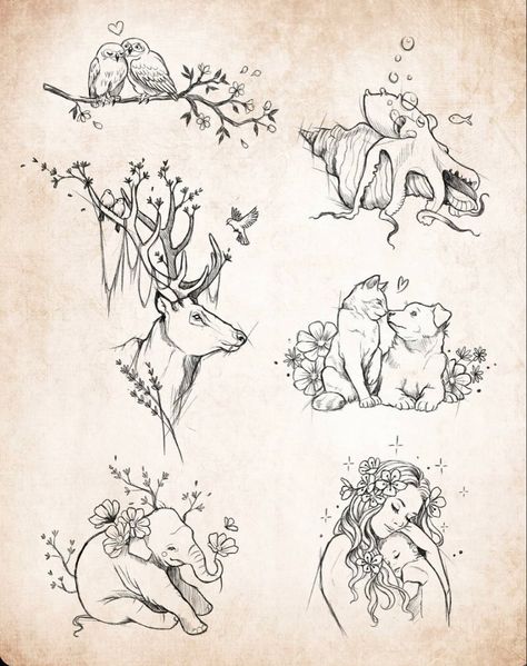 Serve Tattoo, Sketchy Tattoo, Paw Art, Garden Tattoos, Deer Tattoo, Fantasy Tattoos, Floral Tattoo Sleeve, Fresh Tattoo, First Come First Serve