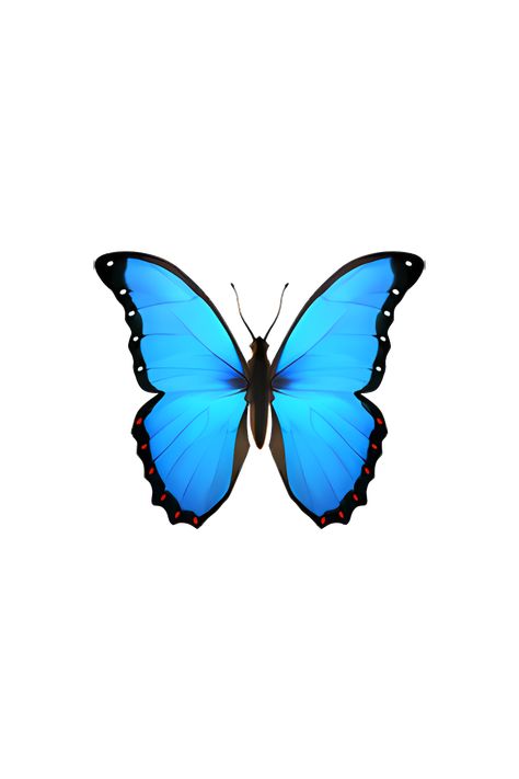 Blue Butterfly Emoji, Jay Johar Photo, Butterfly Emoji, Butterfly On A Flower, Emoji Tattoo, Phone Emoji, Apple Emojis, Borboleta Tattoo, Butterfly Tshirt