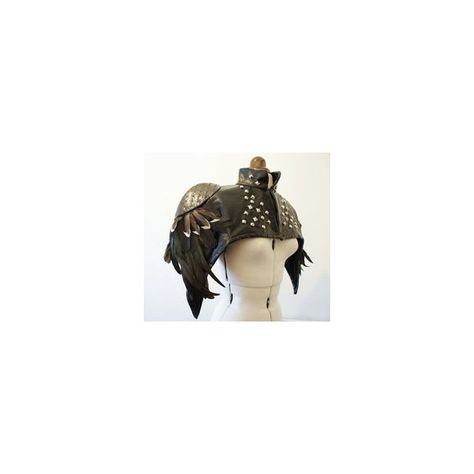 Leather Shrug, Wing Cape, Leather Feathers, Dark Circus, Shoulder Piece, Shoulder Cape, Fantasy Costumes, Goth Punk, Mad Max