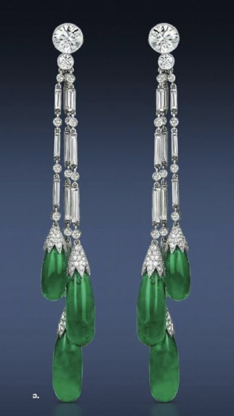 Long Dangle Chandelier Earrings 925 Sterling Silver Green Emerald Tear Drop CZ Emerald Earrings Drop, Roman Jewelry, Diamond Jewelry Designs, Aquamarine Jewelry, Solitaire Necklaces, Dec 26, Emerald Earrings, Deco Jewelry, Van Cleef