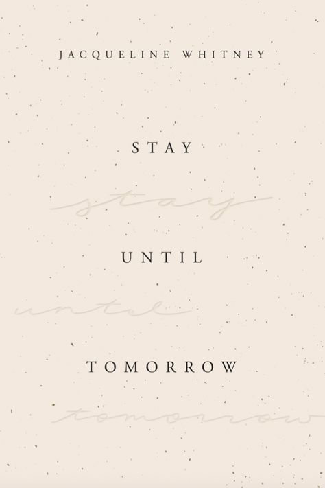 This is your sign to stay another day. Take it one tomorrow at a time. Peace is never as far as it feels. You deserve to see another tomorrow. Stay. Stay Until Tomorrow, Jacqueline Whitney, Inspirational Poetry, Mental Health Matters, Another Day, You Deserve, Books To Read, Poetry, Reading