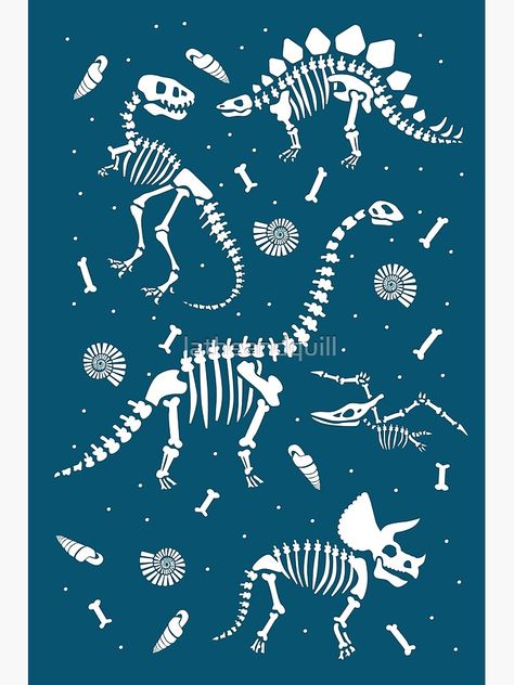 Dinosaur Scene, Dinosaur Fossil, Travel Journal Scrapbook, Artist Journal, Neurological Disorders, Blue Poster, Book Markers, Dinosaur Fossils, Cute Dinosaur