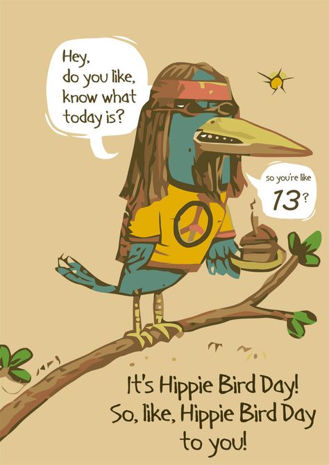 13 Years Old Birthday Card Hippie Cool — PRINTBIRTHDAY.CARDS Funny Hippie Quotes, Printable Birthday Cards, Free Printable Birthday Cards, Happy 12th Birthday, 90th Birthday Cards, 16th Birthday Card, 80th Birthday Cards, Old Birthday Cards, Happy 17th Birthday