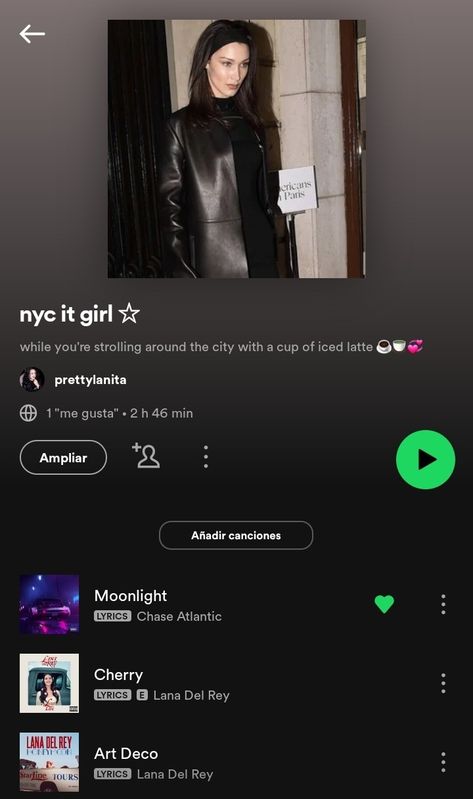 It Girl Playlist, Nyc It Girl, Spotify Ideas, Playlist Names, Playlist Names Ideas, Girls Things, Therapy Playlist, Playlist Spotify, Playlist Ideas