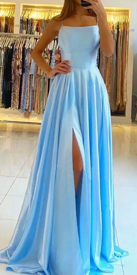 856fc81623da2150ba2210ba1b51d241desc36283662ri Simple Prom Dress Long, School Dance Dresses, Trendy Prom Dresses, Simple Prom Dress, Stunning Prom Dresses, Satin Dress Long, Cute Prom Dresses, Party Gown, Pretty Prom Dresses